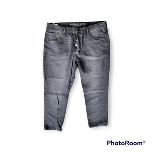 Sale American Eagle high waisted buttob closure charcoal grey girlfriend jeans